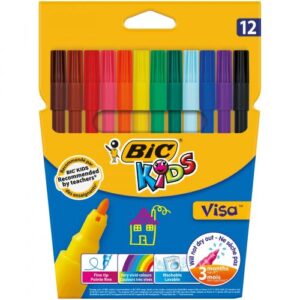 Feutres 12 Couleurs coloriage Visa BIC Réf : 889695