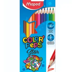 Maped Boîte de 12 Crayons Star Color'peps 18cm